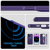 Чохол Spigen для iPhone 14 Pro - Liquid Air, Deep Purple (ACS05578), фото 6