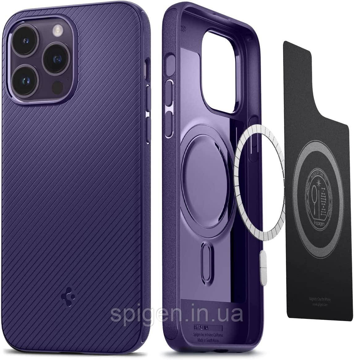 Чохол Spigen для iPhone 14 Pro - Mag Armor (сумісний з MagSafe), Deep Purple (ACS05588)