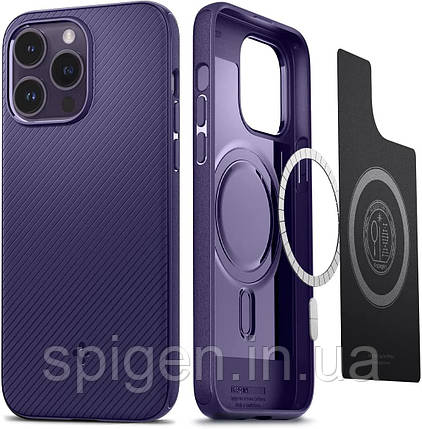 Чохол Spigen для iPhone 14 Pro - Mag Armor (сумісний з MagSafe), Deep Purple (ACS05588), фото 1