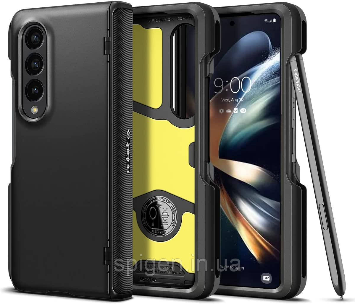 Чехол Spigen для Samsung Galaxy Z Fold 4 - Slim Armor Pro Pencil Edition, Black (ACS05186)