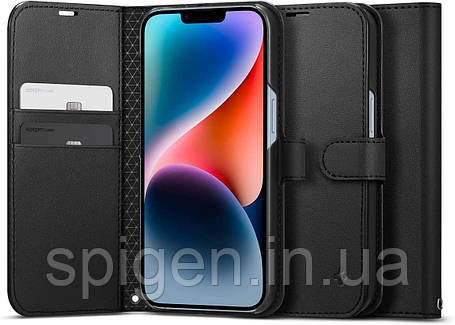 Книга - Чохол Spigen для iPhone 14 Wallet S, Classic Black (ACS05421), фото 1