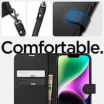 Книга - Чохол Spigen для iPhone 14 Wallet S, Classic Black (ACS05421), фото 4