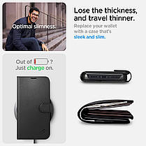 Книга - Чохол Spigen для iPhone 14 Wallet S, Classic Black (ACS05421), фото 6