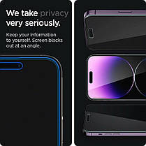 Захисне скло Spigen для iPhone 14 Pro Max - (Антишпигун) GLAS.tR Slim ™ Privacy (AGL05211), фото 4
