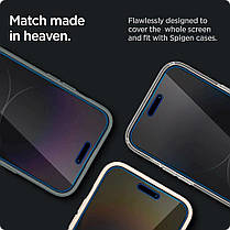 Захисне скло Spigen для iPhone 14 Pro Max - (Антишпигун) GLAS.tR Slim ™ Privacy (AGL05211), фото 5