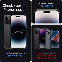 Захисне скло Spigen для iPhone 14 Pro - (Антишпигун) GLAS.tR Slim ™ Privacy (AGL05223), фото 3