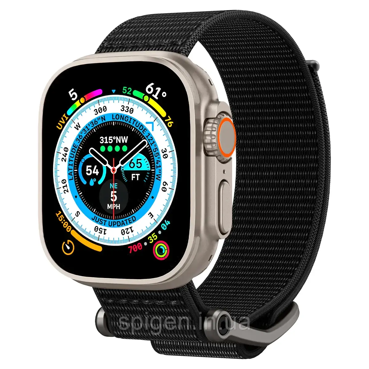 Нейлоновий ремінець Spigen для Apple Watch (42/44/45/49 mm) - DuraPro Flex, Black (AMP02465)