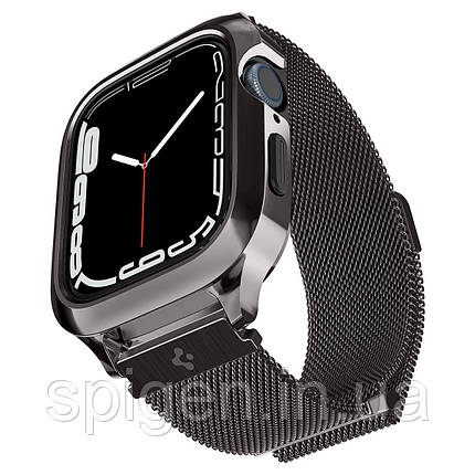 Чохол та ремінець Spigen Metal Fit Pro для Apple Watch (44 / 45 mm), (Ушкоджена упаковка) Graphite (ACS04585), фото 1