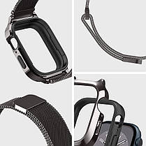 Чохол та ремінець Spigen Metal Fit Pro для Apple Watch (44 / 45 mm), (Ушкоджена упаковка) Graphite (ACS04585), фото 3