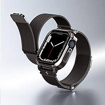 Чохол та ремінець Spigen Metal Fit Pro для Apple Watch (44 / 45 mm), (Ушкоджена упаковка) Graphite (ACS04585), фото 4