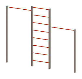 Турнік подвійний з шведською стінкою SiverSport KID611