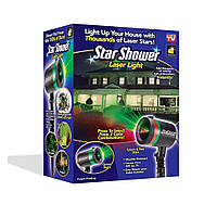 Лазерний зоряний проектор star shower laser light для будинку і вулиці, Ch1, Гарної якості, Світломузика, світломузика,