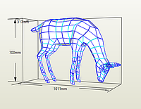 PaperKhan Конструктор из картона олень большой оригами papercraft 3D фигура развивающий набор антистресс