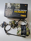 Навушники тактичні активні Wosport HD-17 GEN 6 колір мультікам, фото 4