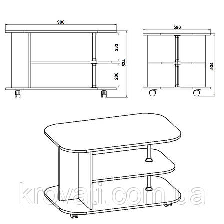 Стіл журнальний Танго, Компаніт, Вільха, фото 2