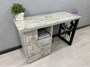 Стіл для манікюру в стилі Лофт (Loft) на металевих ніжках