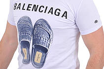 Футболка чоловіча Balenciaga 23-Y-7504 біла, фото 6