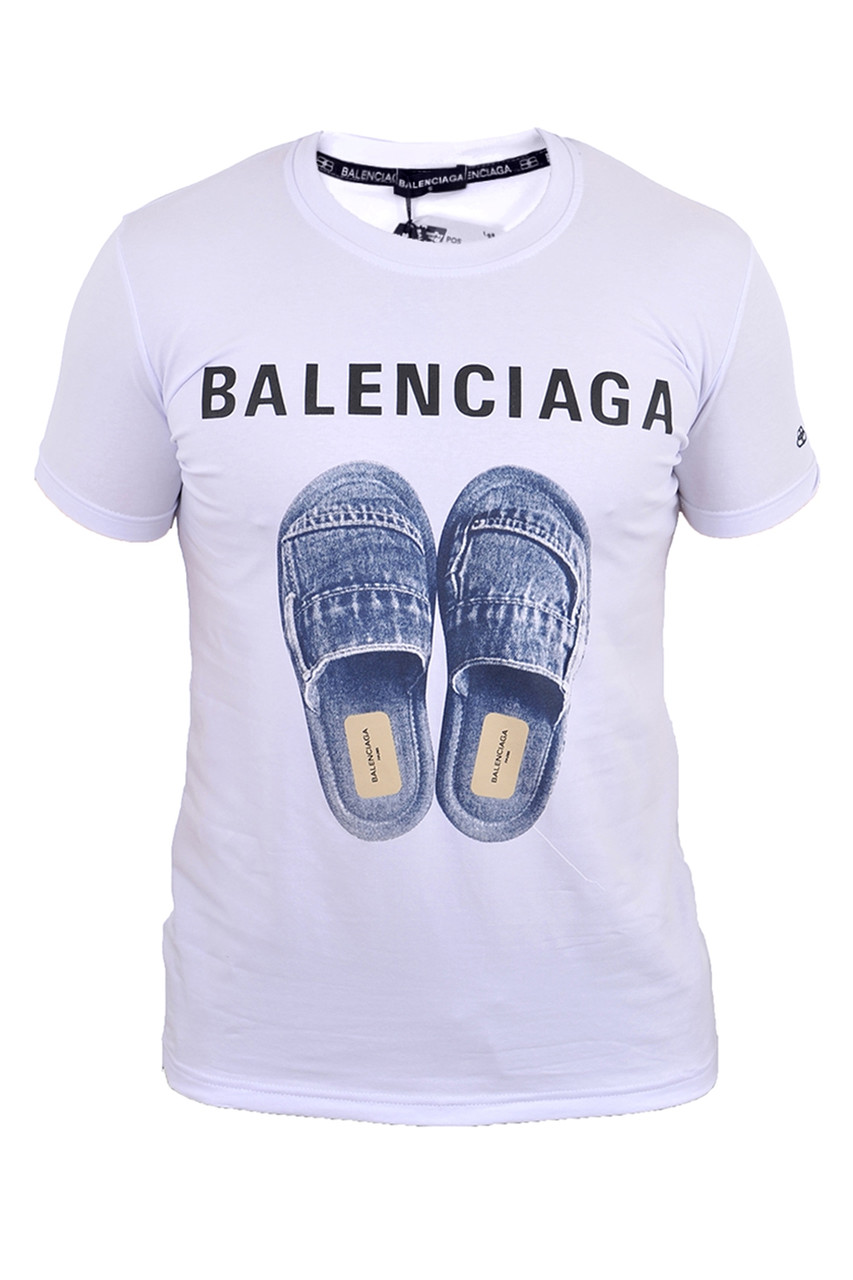 Футболка чоловіча Balenciaga 23-Y-7504 біла