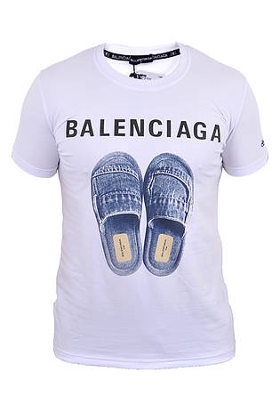 Футболка чоловіча Balenciaga 23-Y-7504 біла, фото 1