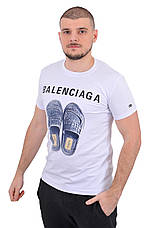 Футболка чоловіча Balenciaga 23-Y-7504 біла, фото 4