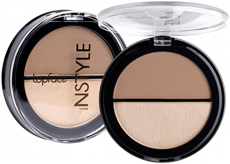 Хайлайтер і контур для макіяжу TopFace Contour & Highlighter Instyle PT-262, No 001