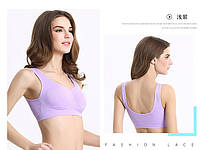 Топ бесшовный бюстгальтер Air Bra сиреневый S, M, L, XL, 2XL, 3XL