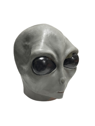 Маска НЛО ABC Ilussion латекс інопланетянин прибулець сіра, фото 2