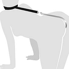 Анальний гак 3 з нашийником із натуральної шкіри Art of Sex — Anal hook, Чорний | Limon, фото 4