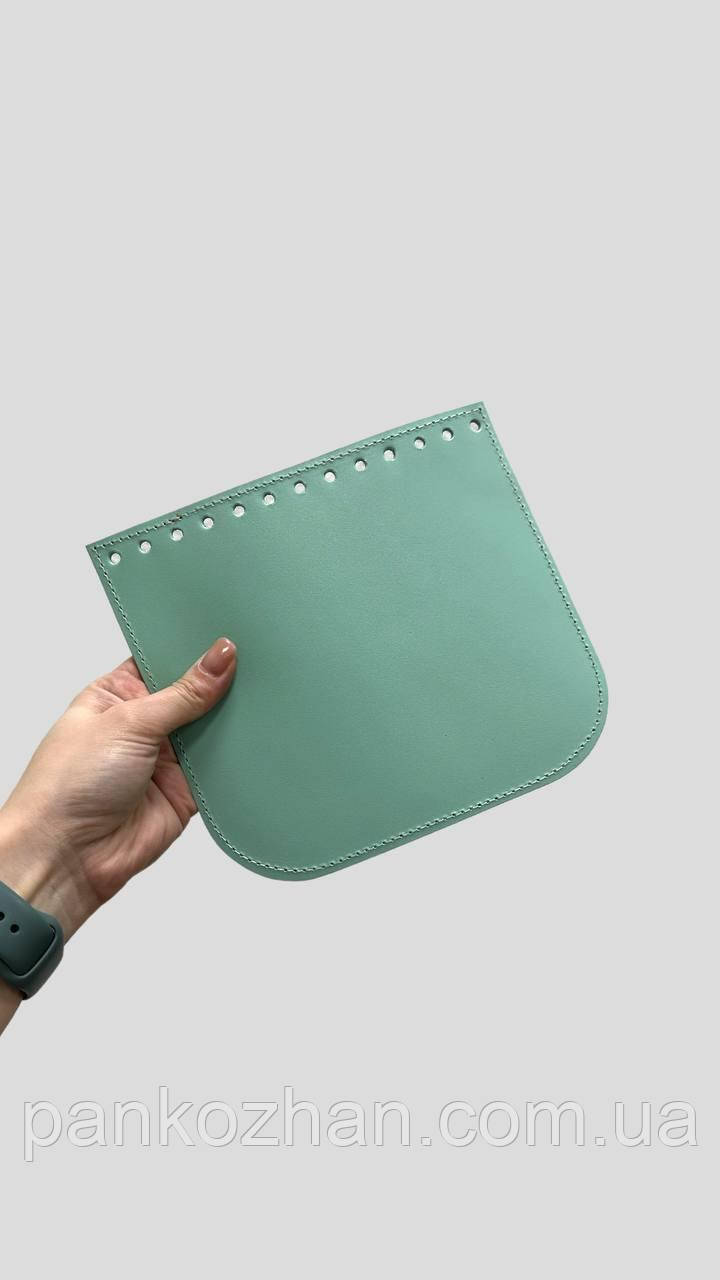 Клапан для сумки прямокутний, натуральна шкіра, 20х18 см, фото 1