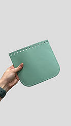 Клапан для сумки прямокутний, натуральна шкіра, 20х18 см