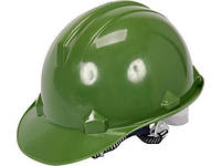 Каска для захисту голови VOREL зелена з материалу HDPE VR-74176