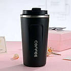 Термокухоль на 350 мл з індикатором температури EL-SW-1810, Чорна / Термочашка / Термостакан / Термос, фото 8