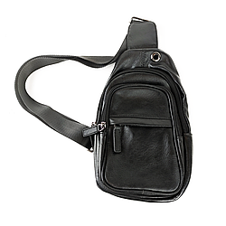 Рюкзак через плече з екошкіри Чорний