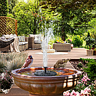 Фонтан із сонячною панеллю + Подарунок Садовий світильник Solar flame / Плаваючий фонтан для дачі / Міні фонтан, фото 5