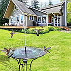 Фонтан із сонячною панеллю + Подарунок Садовий світильник Solar flame / Плаваючий фонтан для дачі / Міні фонтан, фото 6