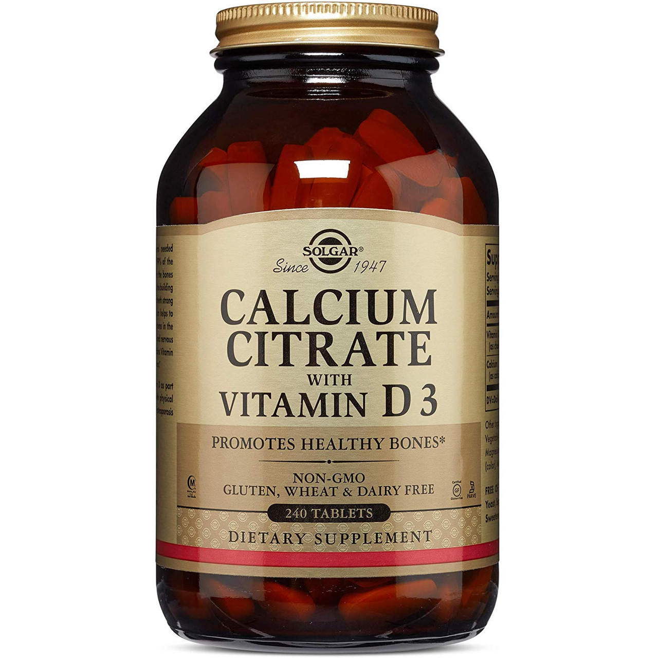 Кальцій цитрат з вітаміном D3 Solgar Calcium Citrate with Vitamin D3 240 tabs