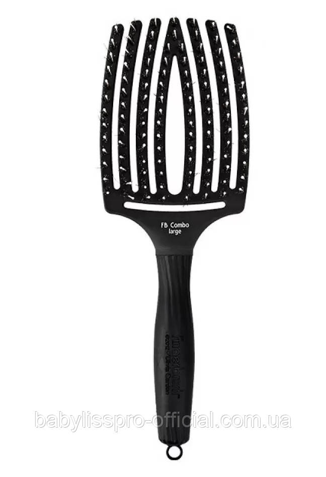 Щітка Olivia Garden з натуральною щетиною Finger Brush Combo Large OGBFBC3L