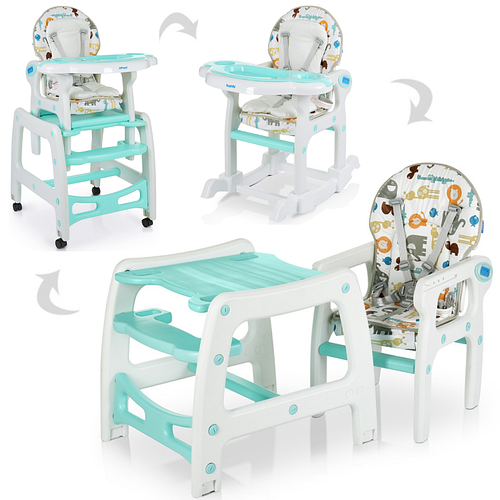 Детский стульчик-трансформер для кормления Bambi M 1563 на колесиках 3 ...