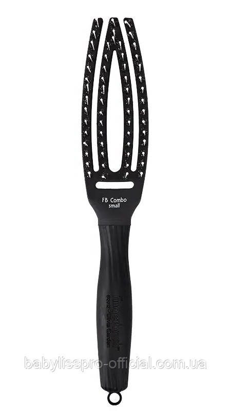 Щітка масажна Olivia Garden з натуральною щетиною Finger Brush Combo OGBFBC1S