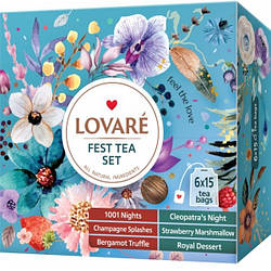 Колекція чаю Lovare Fest Tea Set у пакетиках, 90 шт.