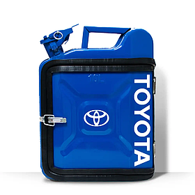 Каністра-бар 10 л. найкращий подарунок автогонщику на день автомобіліста з принтом "Toyota" Чорний