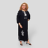 Довге  штапельне плаття  великі розміри 56-62 (XL-3XL) в східному стилі Туреччина,  Merve Moda 513, фото 7
