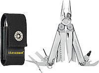 Мультитул LEATHERMAN Wave Plus зі змінними кусачками преміум-класу, нержавіюча сталь (Silver)