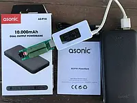 Внешний аккумулятор повербанк power bank Asonic AS-P10 10000mAh 2.1A 10W Black White! Лучшая цена