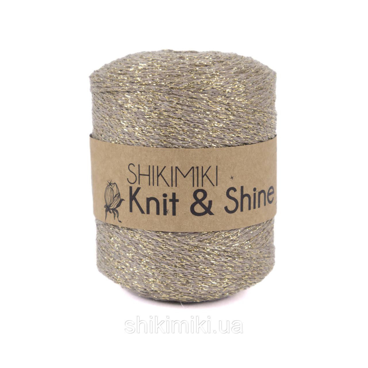 Трикотажний шнур з люрексом Knit & Shine, колір Темно-бежевий