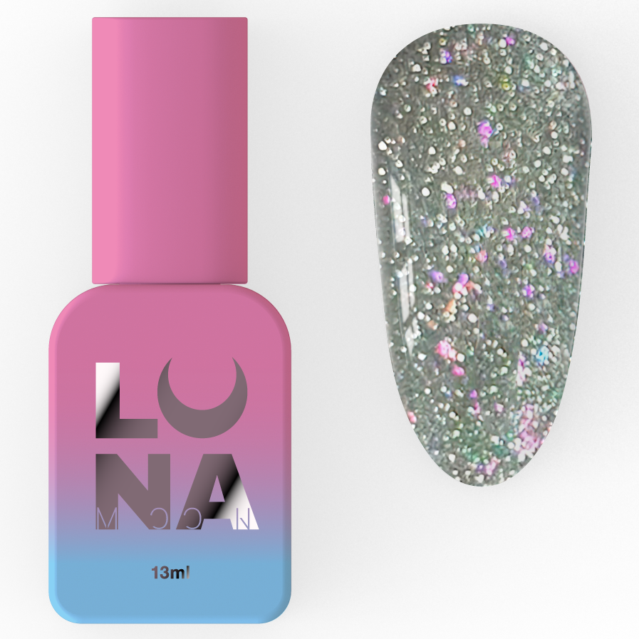 Світловідбивна база Luna Lurex Base №10, 13 мл (срібло + стелі)