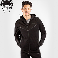 Толстовка чоловіча з капюшоном худі спортивна кофта Venum Laser Evo 3 Hoodie Black Black Black