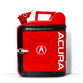 Каністра подарунковий набір для автомобіліста на 10л. з принтом "Acura" Червоний