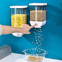 Ємність для зберігання Зернових Круп Пластиковий Настінний Cereal Dispenser 1кг