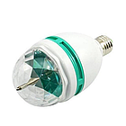 Диско лампа в патрон E27, RD-5003 + Перехідник / Світлодіодна RGB лампа дискошар що обертається, фото 7